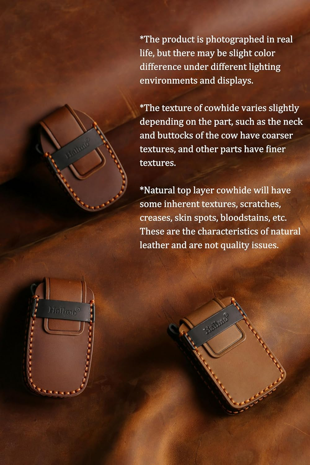 Ontto Car Key Cover Fit for Chery Tiggo 8Plus Tiggo 8 New 5 plus 7Pro Max Omoda 5 C5 Handmade Leather Key Case Holder Keyring Key Chain Smart Key Shell Protector Accessories 4 Buttons - A-Blue image number 5