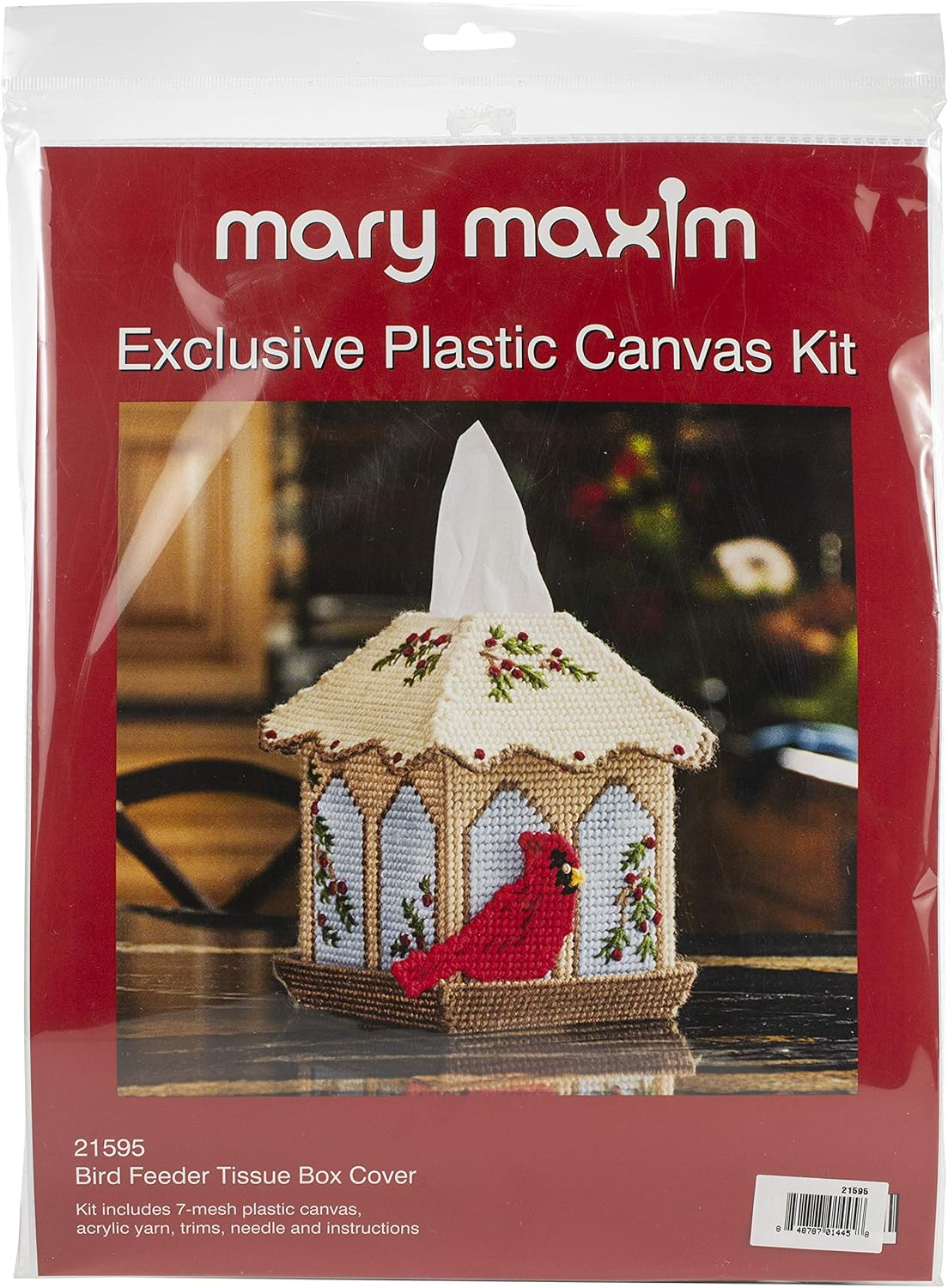 MARY MAXIM 21595 Plastic Canvas XSTCH FEEDR, Bird Feeder (7 Count) image number 1
