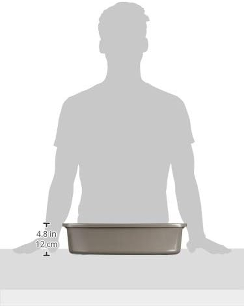 SAVIC Cat Litter Tray, Oval Cat Litter Tray, Gray, L