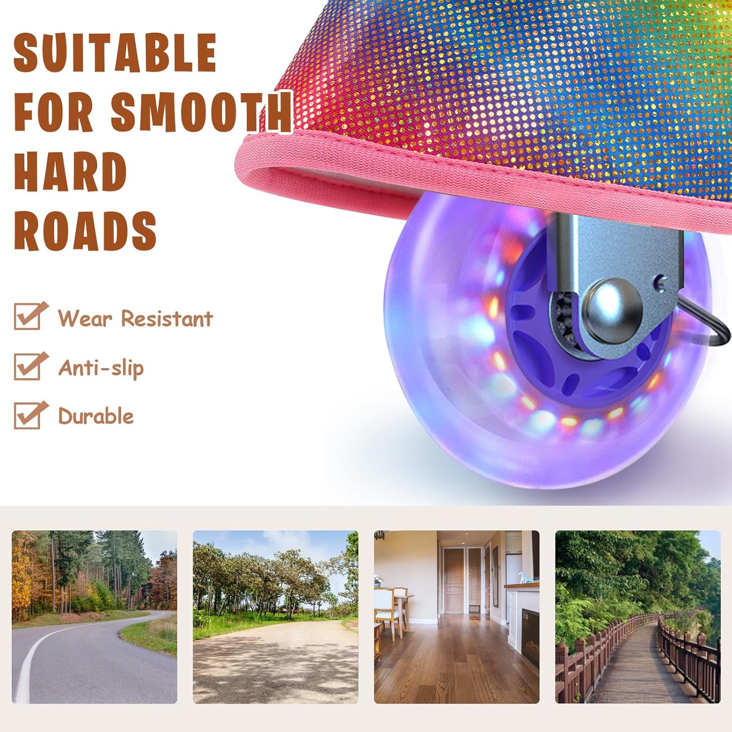 Wonderides Ride on Unicorn Plush Horse Toy for Girls Walking Animal Giddy up Pony Medium for Age 4-9 (35.8 Inch Height), Mechanical Riding Horse with Wheels image number 6