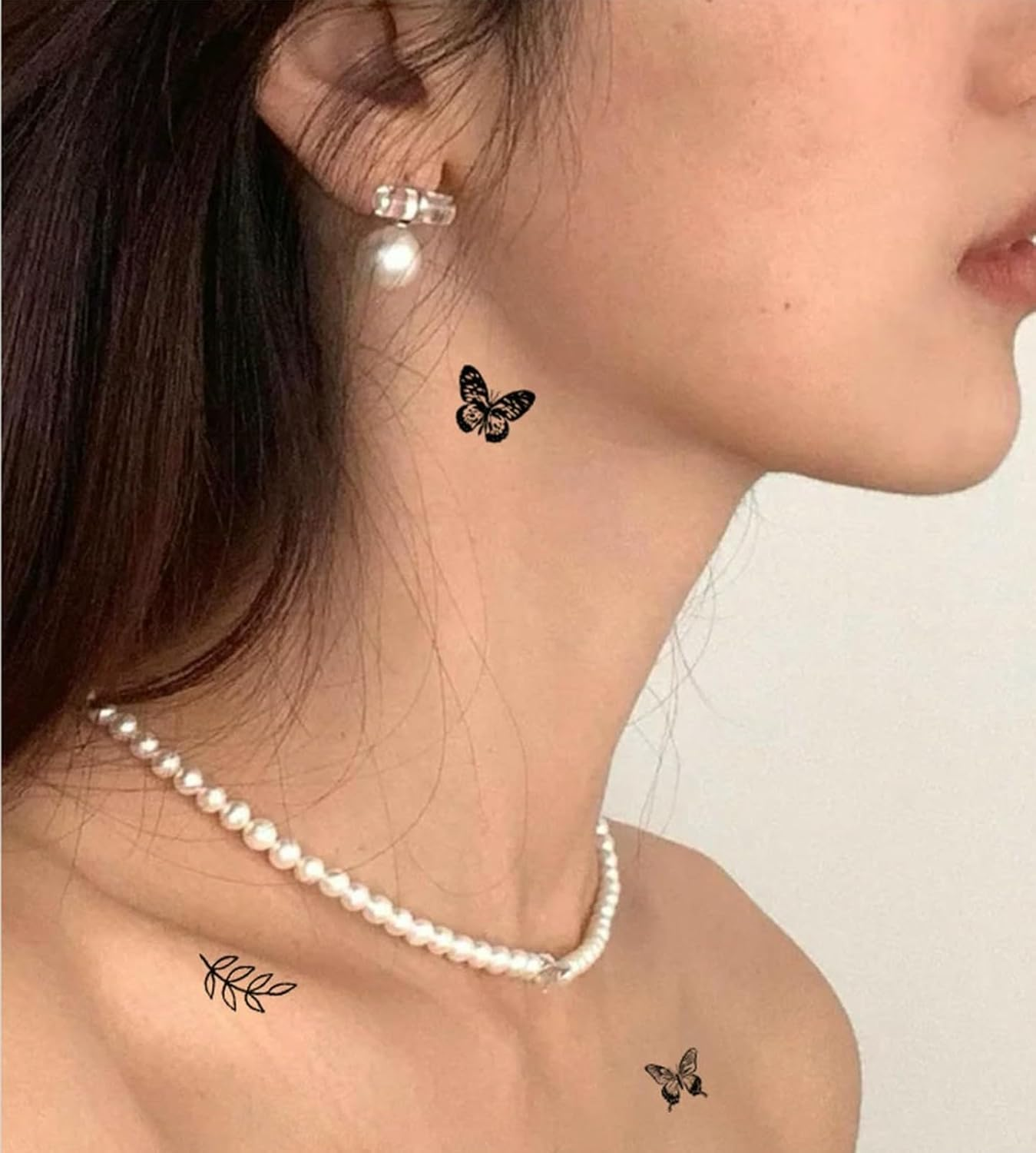 10 Sheets Mini Finger Tattoo Stickers Black Series Small Fresh Hand Clavicle Temporary Stickers image number 3