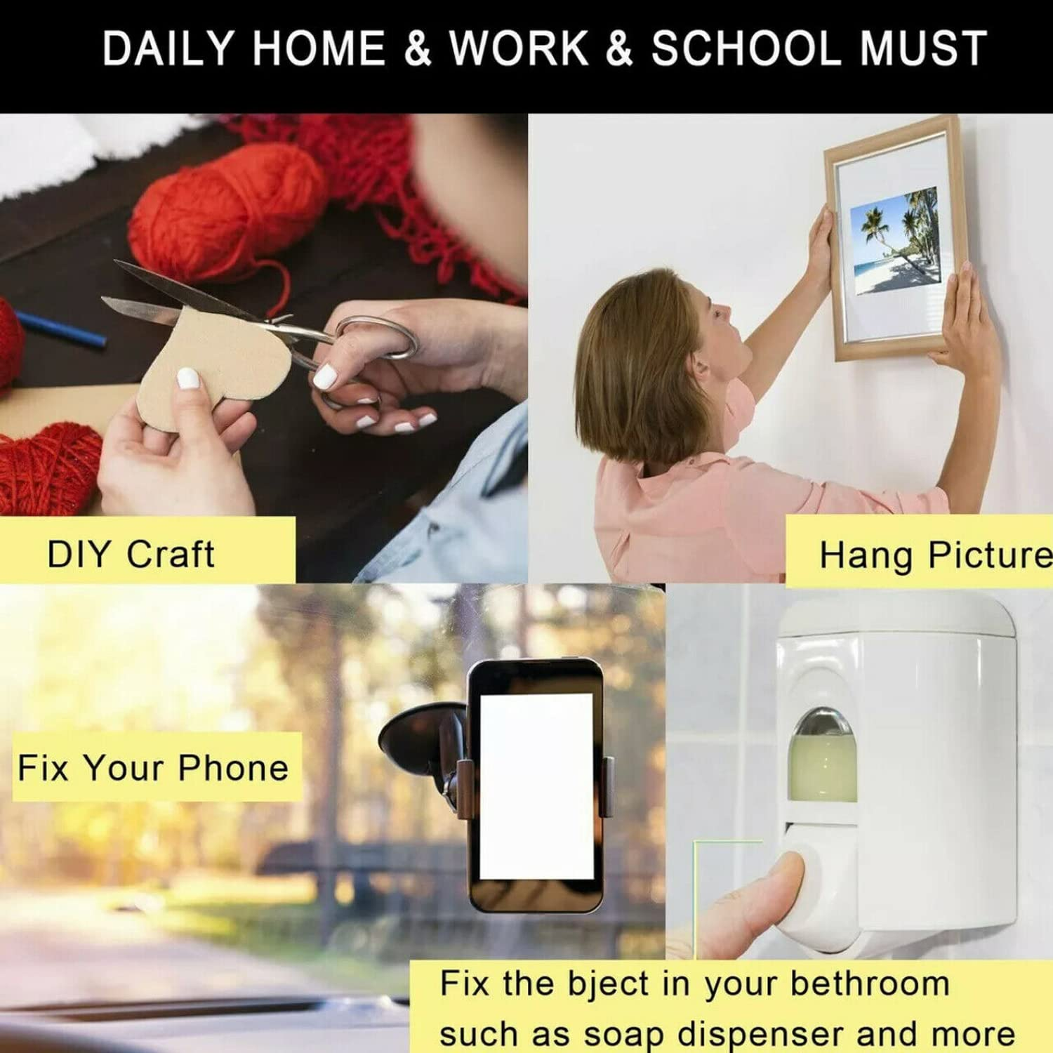 12PCS 3M Double Sided Foam Sticker Tape Side Wall Car Self Adhesive Pads Round/Square (Round: 30 X 30)