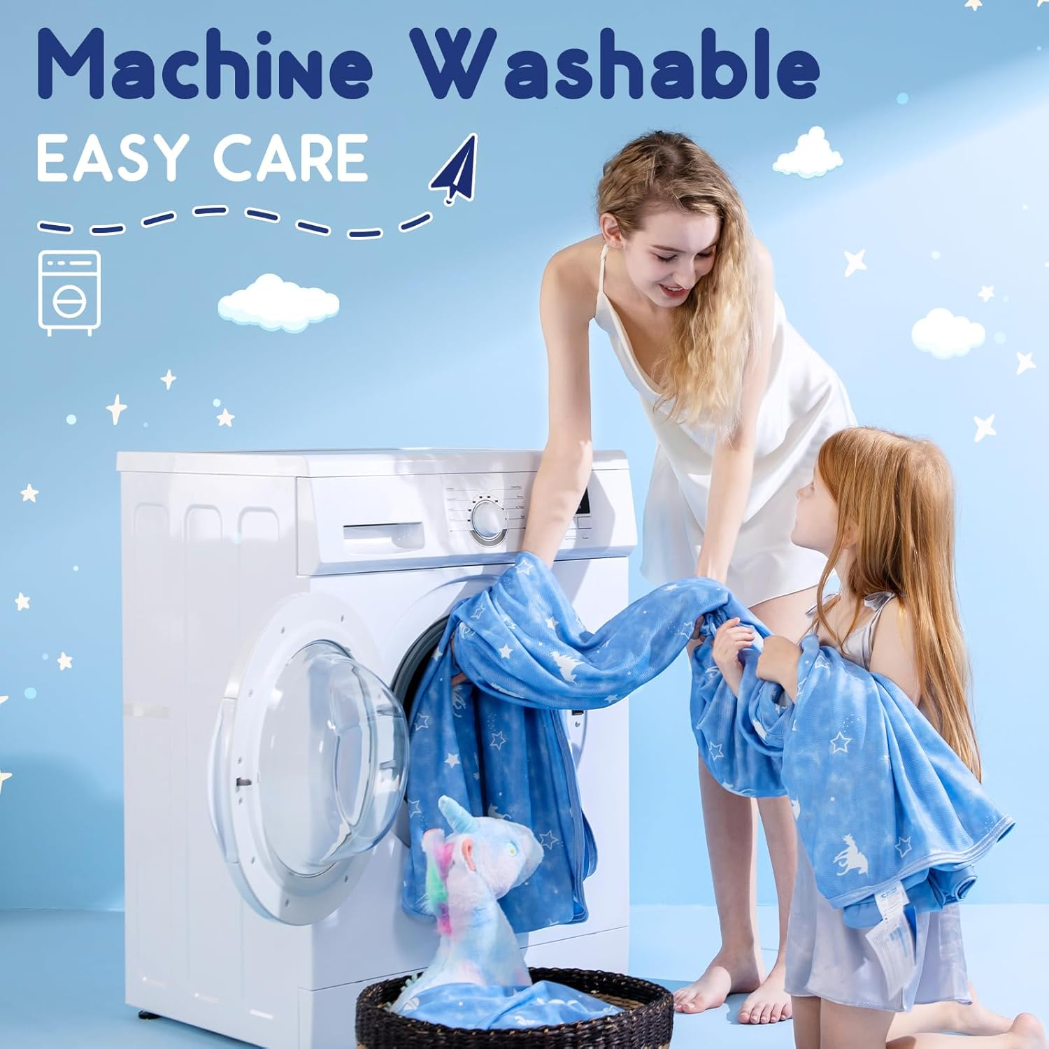 Elegear Kids Cooling Blanket, Glow in the Dark, Q-Max>0.5 Arc-Chill 3.0 Cool Fabric, 150X200CM image number 4