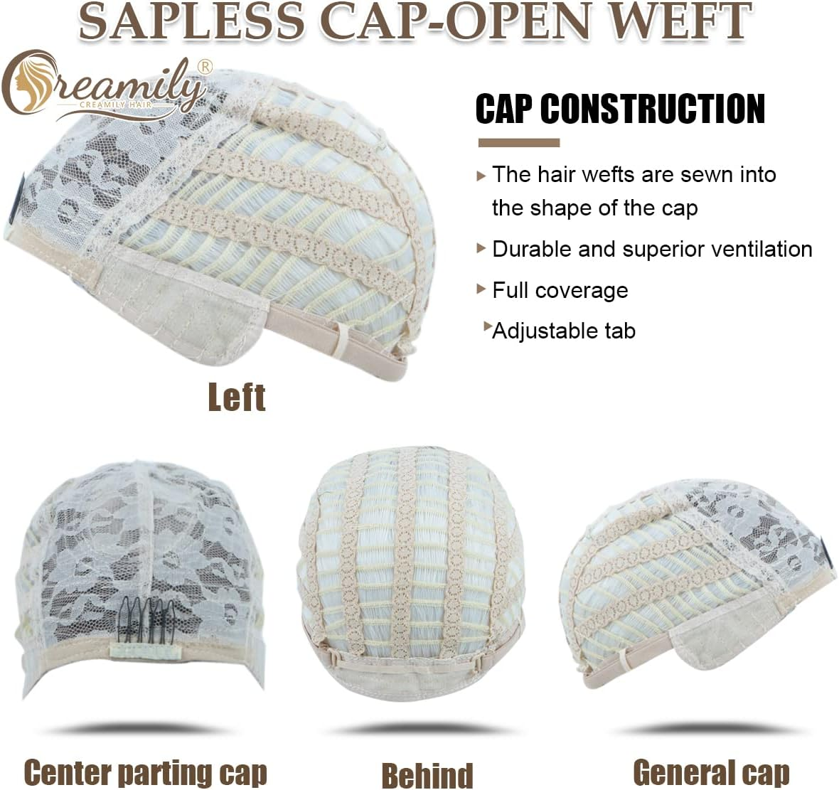 Creamily Short Blonde Wig for Women Ombre Blonde Short Wig Natural Layered Straight Synthetic Hair Wig with Bangs Short Wigs for Women Platinum Blonde Wig for Women - Brown image number 4