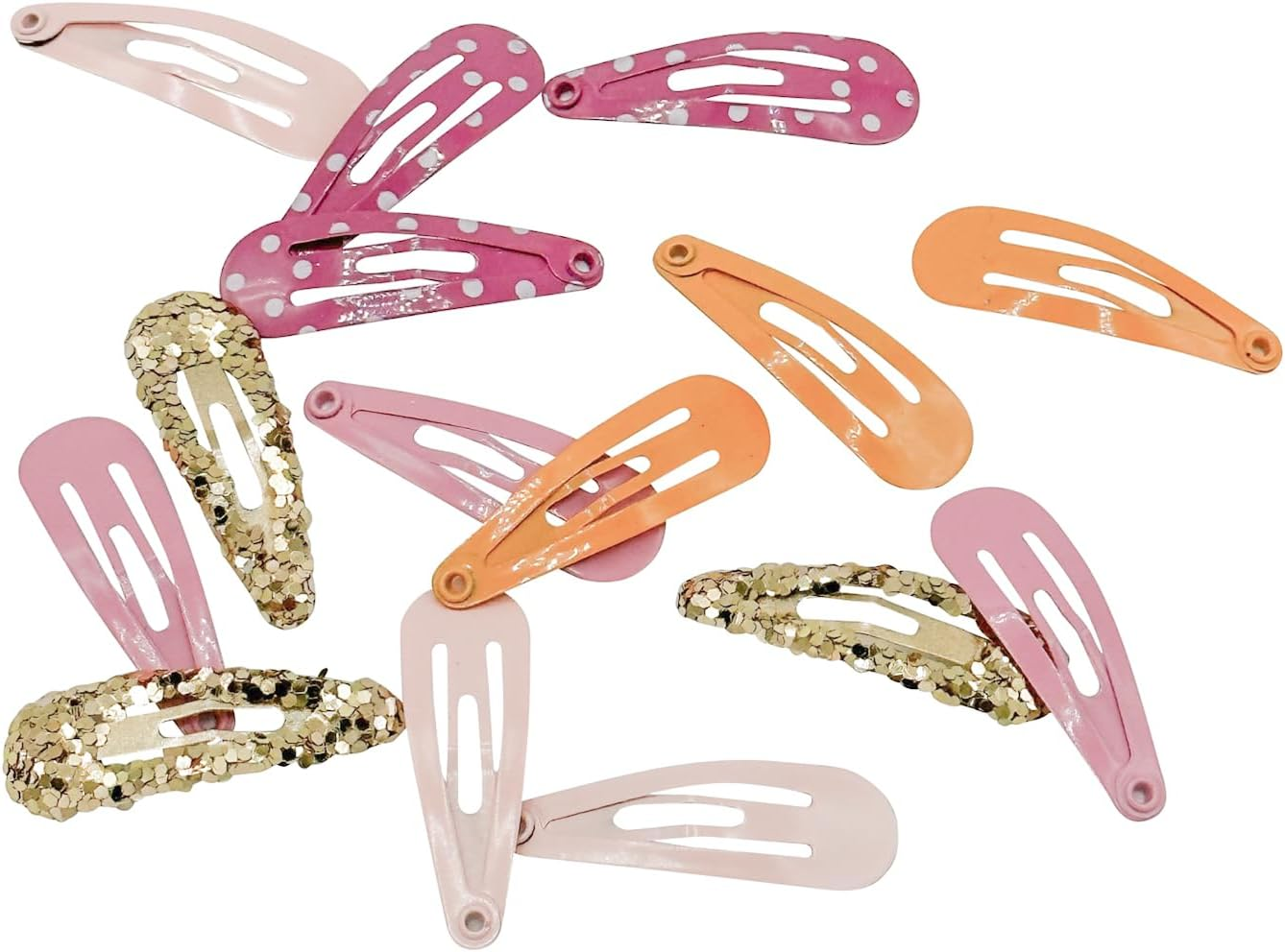 Pack of 20 Haarallerliebst&reg; Hair Clips Baby Girl Hair Clips (3 Cm) Small Colourful Mini Baby Hair Clips, Children'S Jewellery Hair Clip Hair Accessories Snap Hair Clips Glitter for Children and Women - Box Colour: White. image number 3