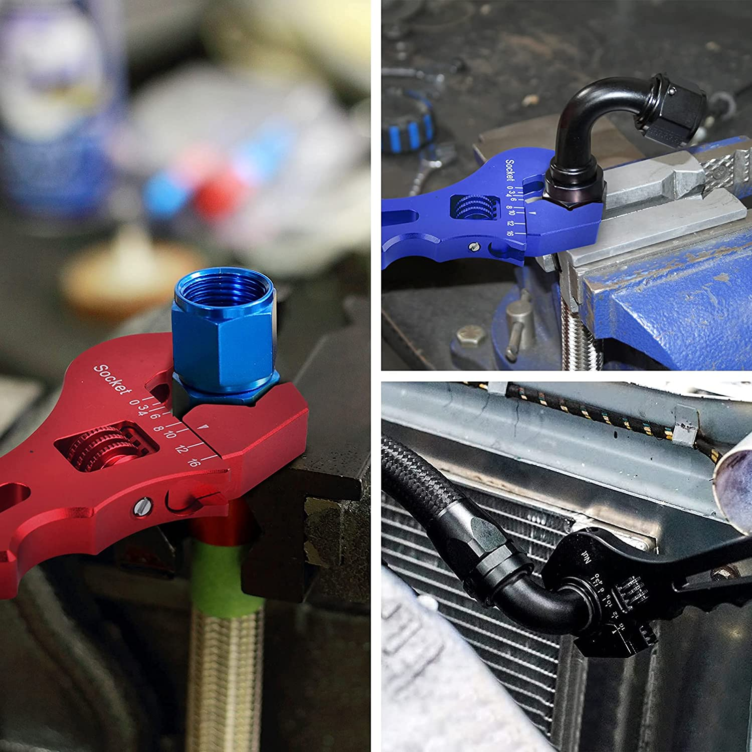 EVIL ENERGY an Hose Fitting Adjustable Wrench Spanner Lightweight Aluminum 3AN-16AN Black image number 2