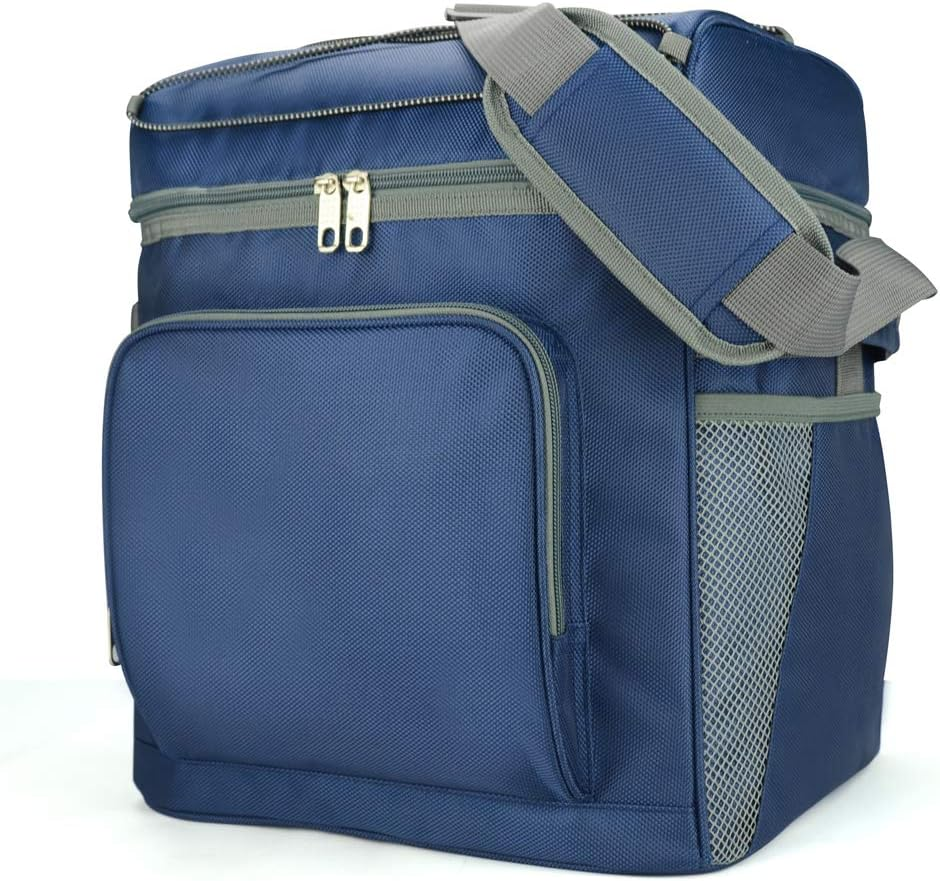 28L Large Soft Insulated Cooler Bag for Camping Outdoor,Picnic Large Cooler Bag Great for Outdoor, BBQ, Travel, Beach & Camping (Navy) image number 4