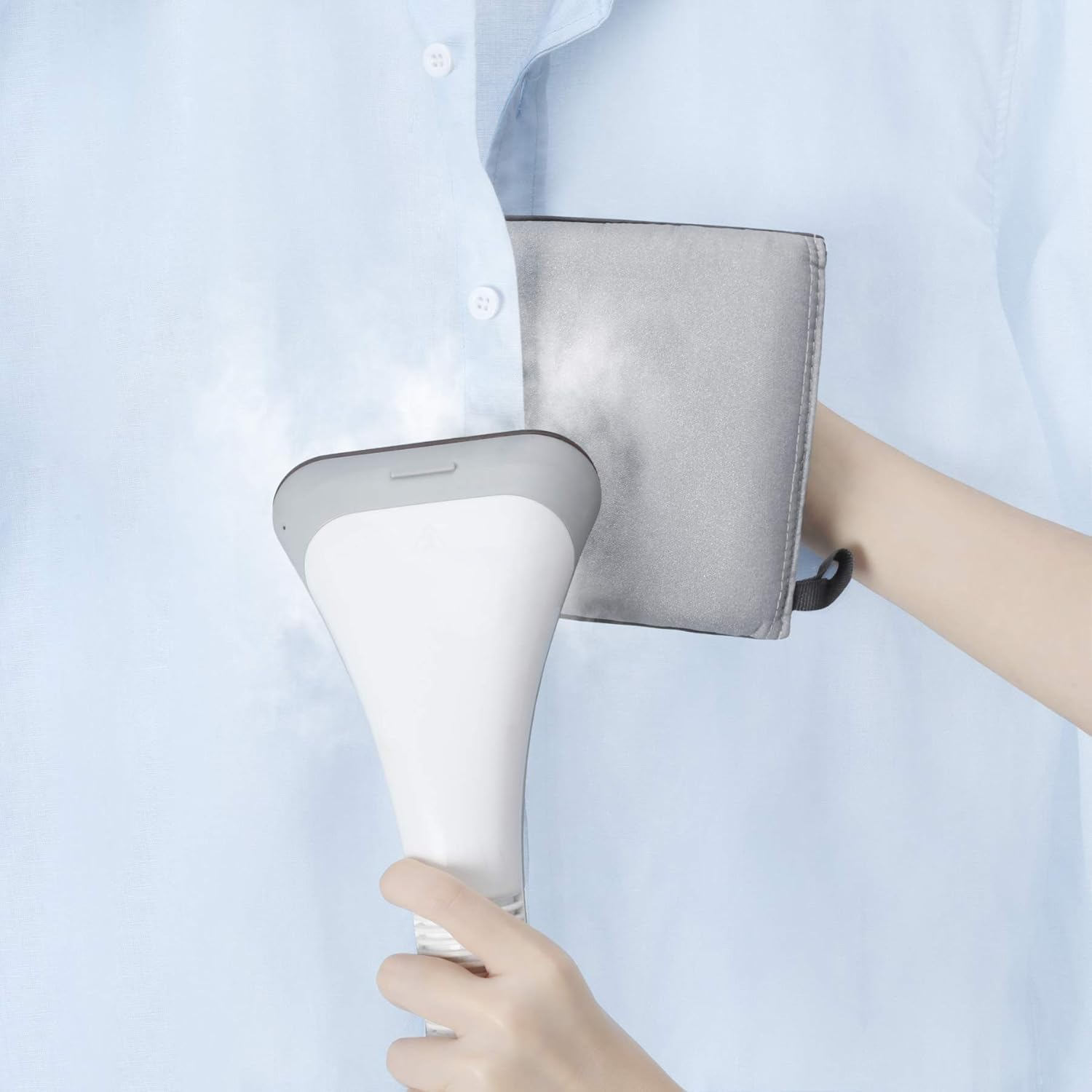 Garment Steamer Ironing Glove Waterproof anti Steam Mitt with Finger Loop Portable Mini Ironing Board Household Ironing Pad Sponge Steam Ironing Gloves Hand-Held Mini Ironing Pad image number 2