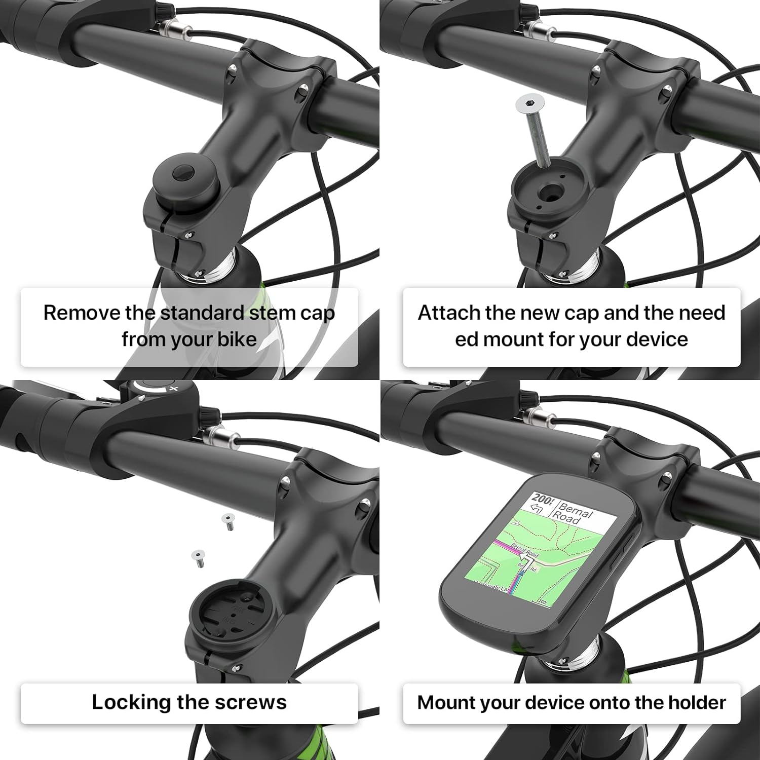 Bike Mount for Bryton - [4-Pack] Mount Adapter Insert Compatible with Bryton Out Front Cycling Computer Mounts, Bicycle GPS Computer Mounts Replacement Base,Cycling Combo Mount Road MTB Accessories - Bike Mount For Wahoo image number 5