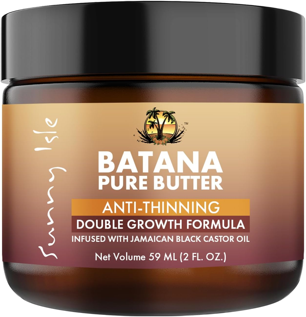 Sunny Isle Anti-Thinning Batana Pure Butter 2Oz | Infused with Jamaican Black Castor Oil | Double Growth Formula image number 2