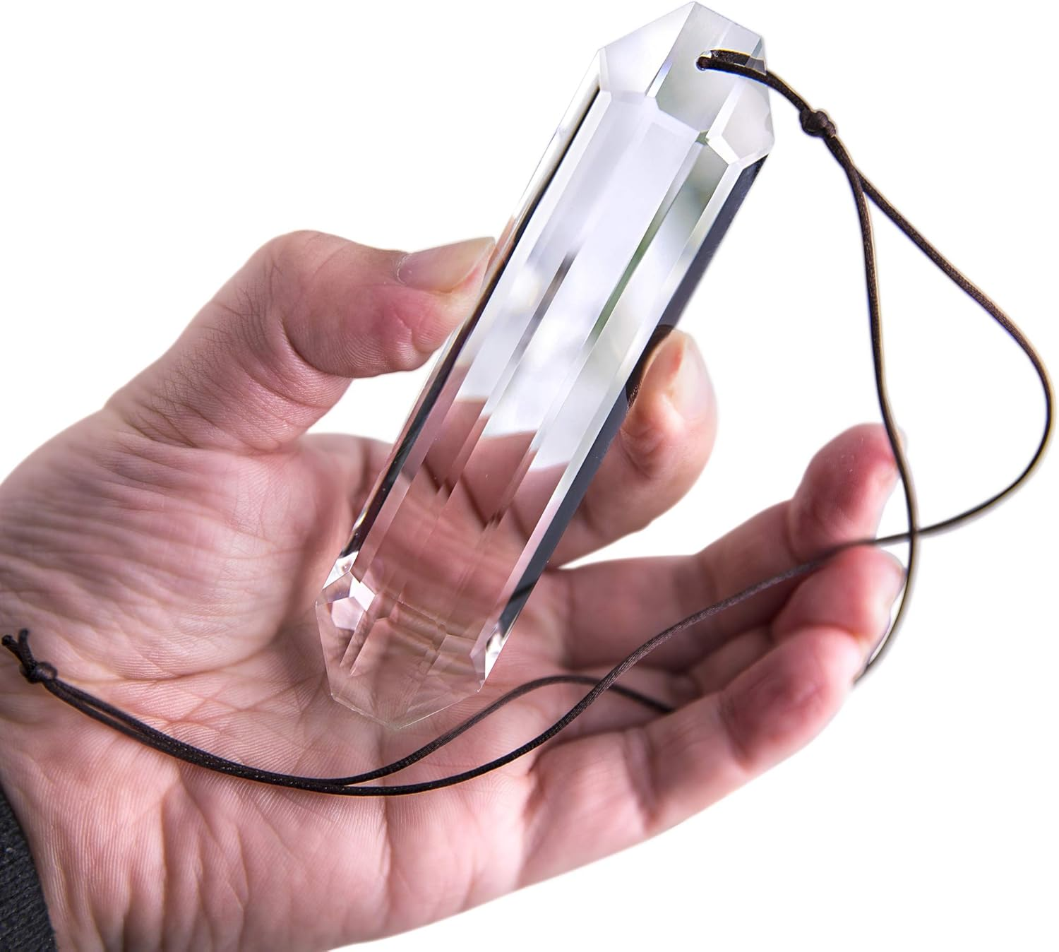 3'' Crystal Prism Suncatcher for Windows Hanging AB Color Glass Crystal Sun Catcher Beads for Pendants Rainbow Maker for Indoor Outdoor Home Garden