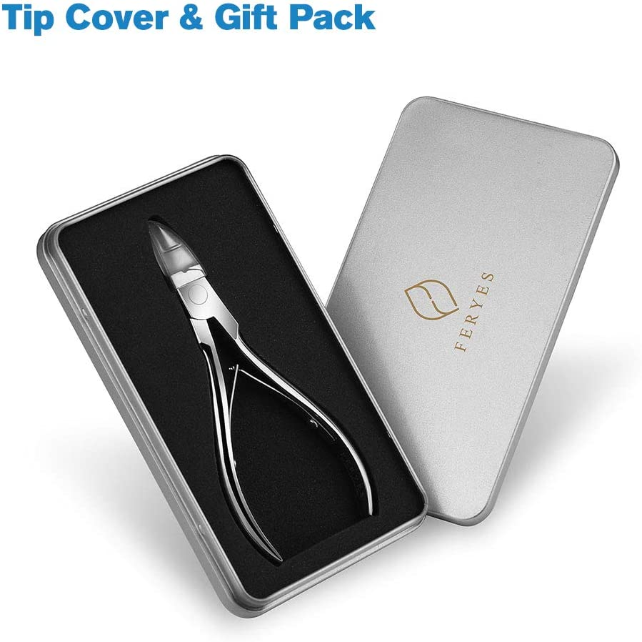 FERYES Toenail Clippers Straight Blade for Thick Toenails, Nail Clippers for Thick and Ingrown Nails - High Temperature Forging Stainless Steel Toe Nail Tools image number 6