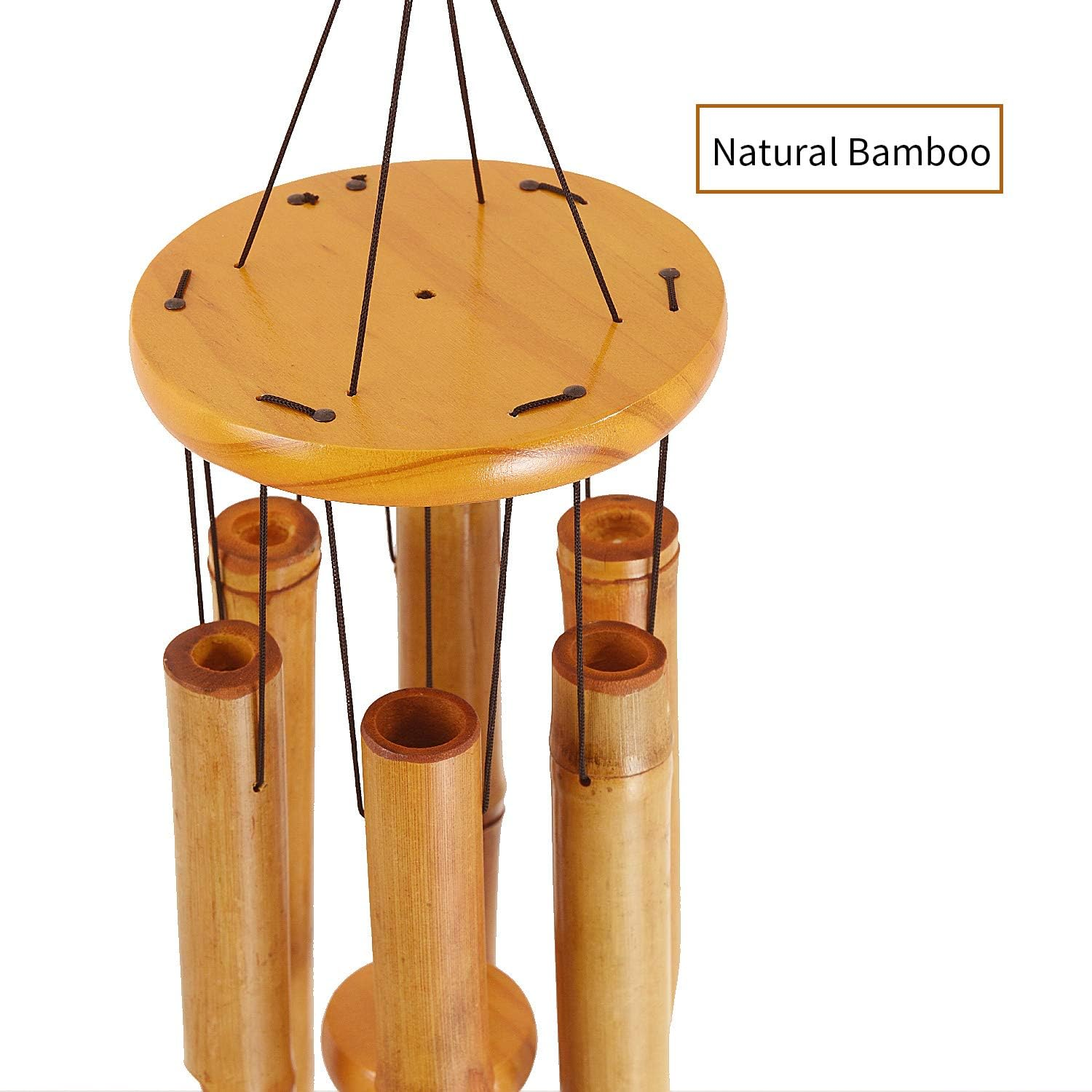 Moptrek Mboo Wind Chimes Memorial Gifts - Wood Wind Chime - Large Indoor Outdoor Wooden - 32" Wind Chimes for Garden, Yard,Patio and Home D&eacute;cor image number 6