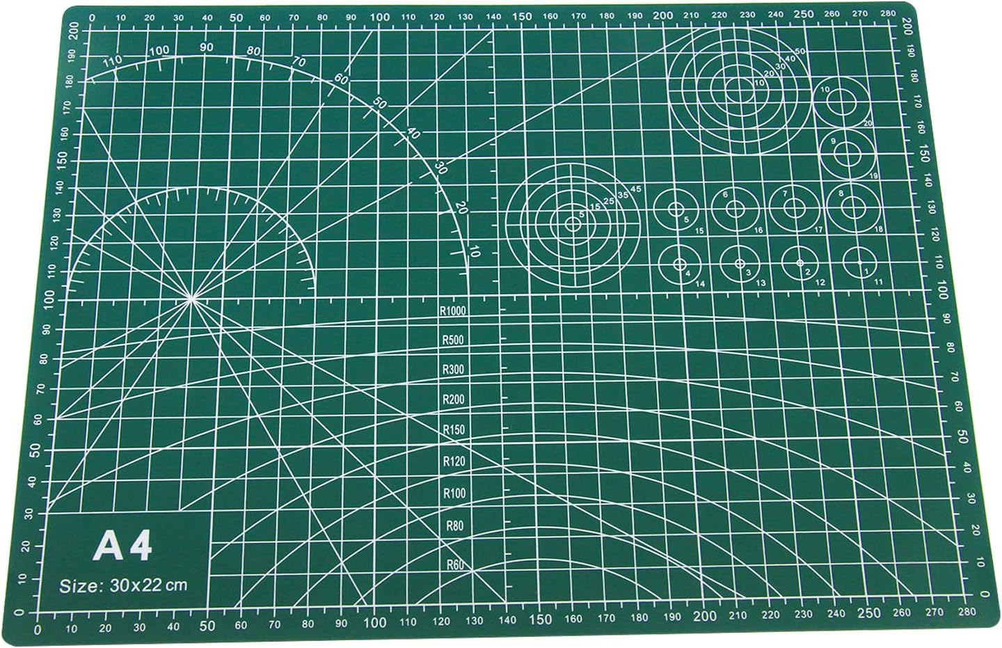 BOROLA A5 Single Sided Self-Healing Board Cutting Pad 8 Inches X 6 Inches Compatible for DIY School Manual Projects, Sewing, Quilting, Model Making(Green)