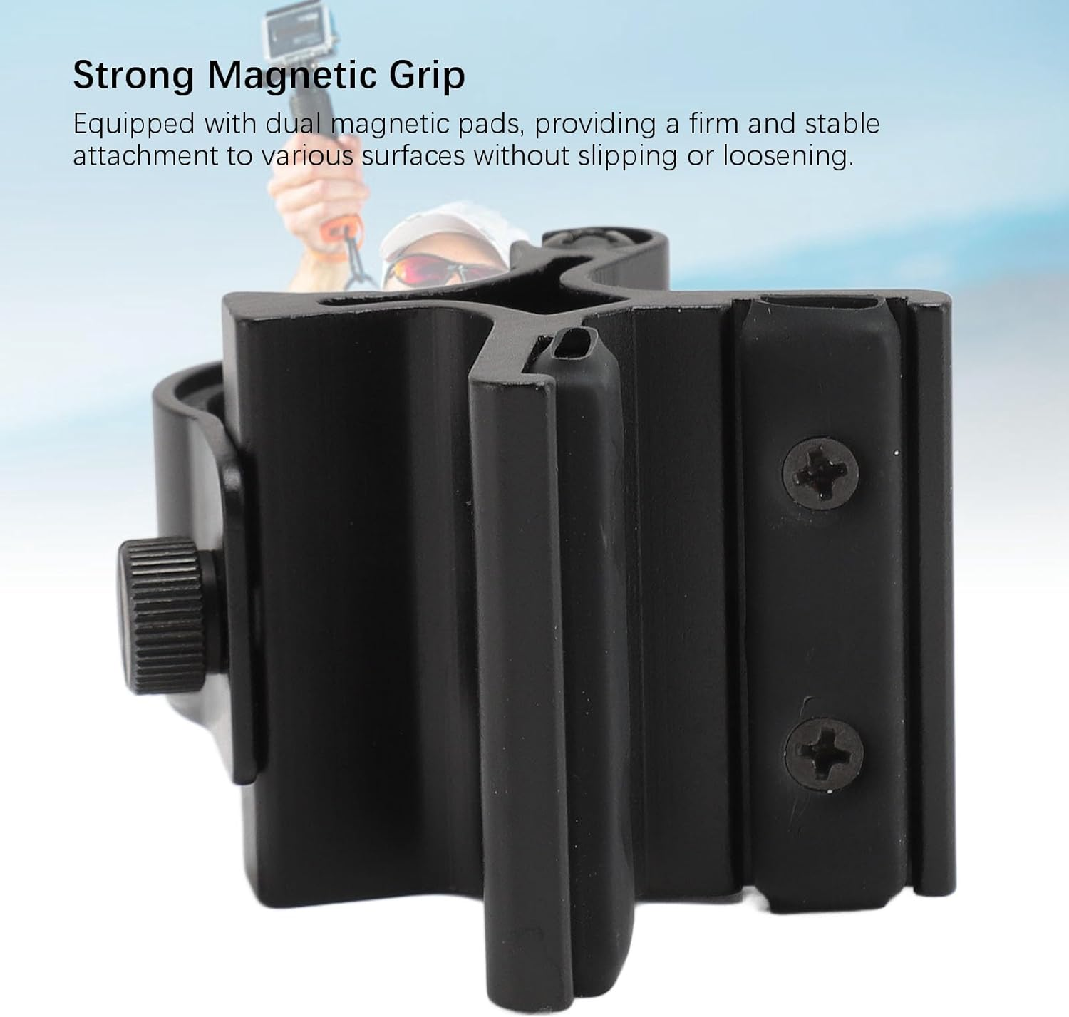 Magnetic Flashlight Mount Holder, Quick Detachable Magnetic Mount with Strong Magnetic Grip, Handlebar Flashlight Holder Suitable for 30Mm Diameter Flashlight image number 5