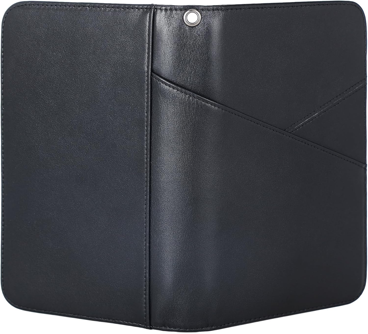 Polare Full Grain Leather Passport Holder with YKK Zipper RFID Blocking Travel Document Organizer Ticket Holder Cover Case Holds 2 Passports, Black, Retro - Dark Brown image number 6