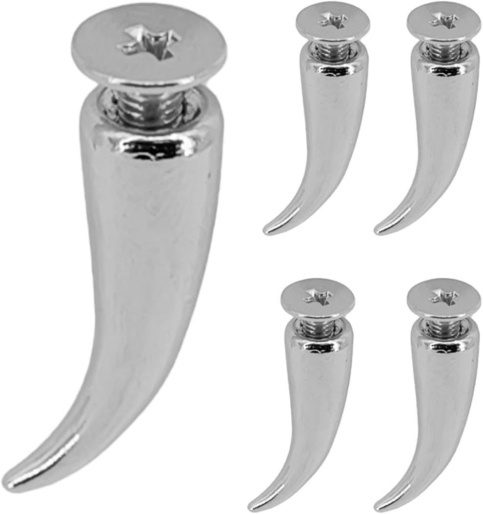 Megoto 100 Sets Cone Spikes Screwback Studs Rivets Metal Spikes Studs for Punk Style Clothing Bullet Shoes Bags Dog Collars Accessories DIY Craft Decoration (Cone 7X10Mm)