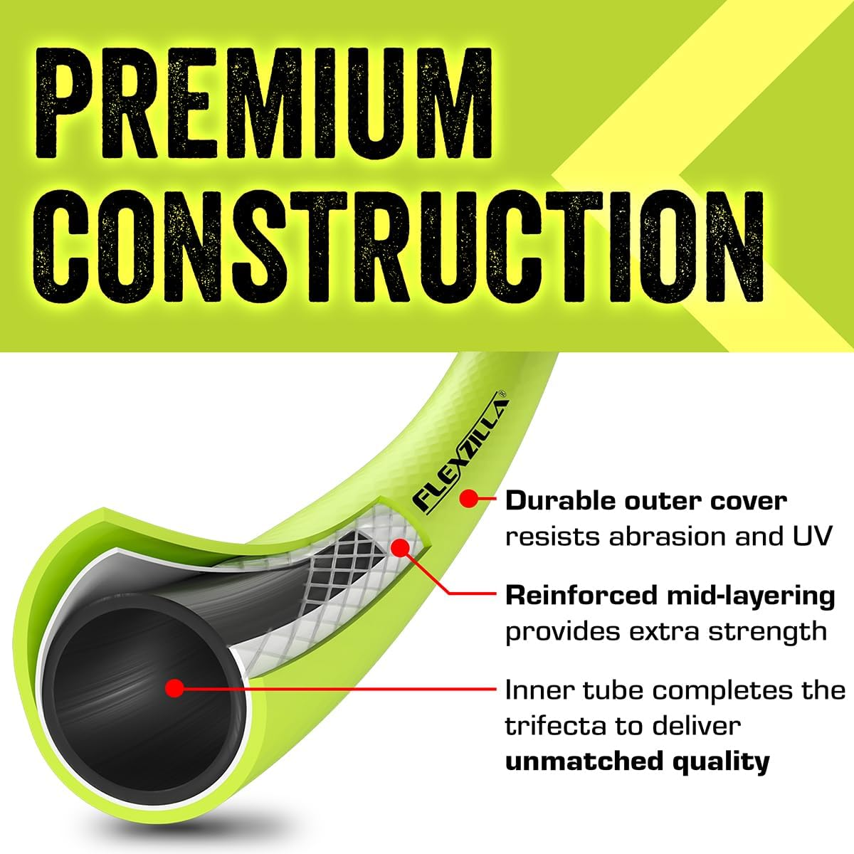 Flexzilla Garden Lead-In Hose with Swivelgrip, 5/8 In. X 5 Ft., Lightweight All-Weather Water Hose, Durable and Flexible, Leak-Free Connections image number 6