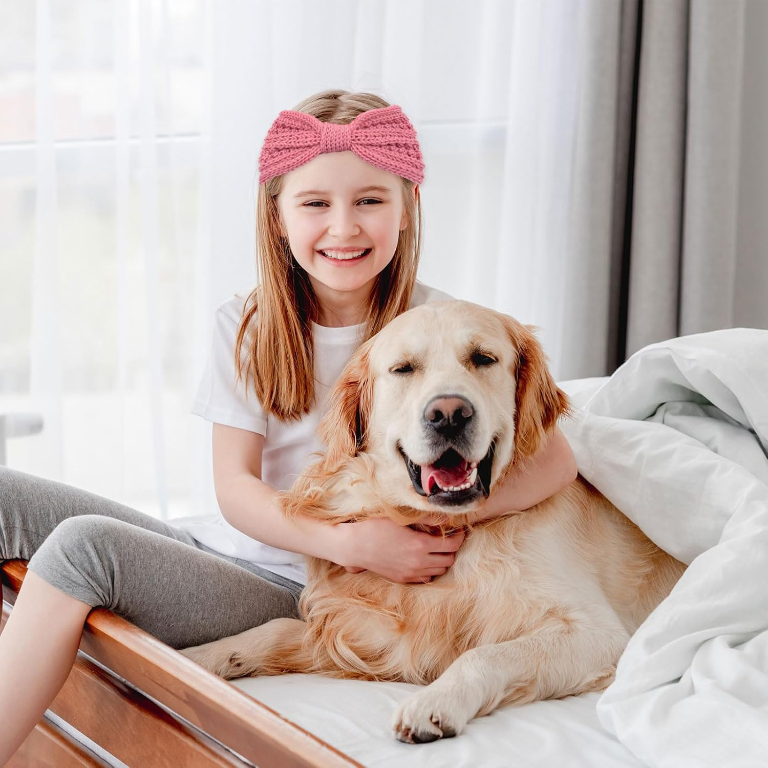 WJWINER Women'S Headband, 4 Piece Headband, Women'S Winter Headband, Girls' Winter, Suitable for Girls and Women to Keep Warm in Autumn and Winter image number 4