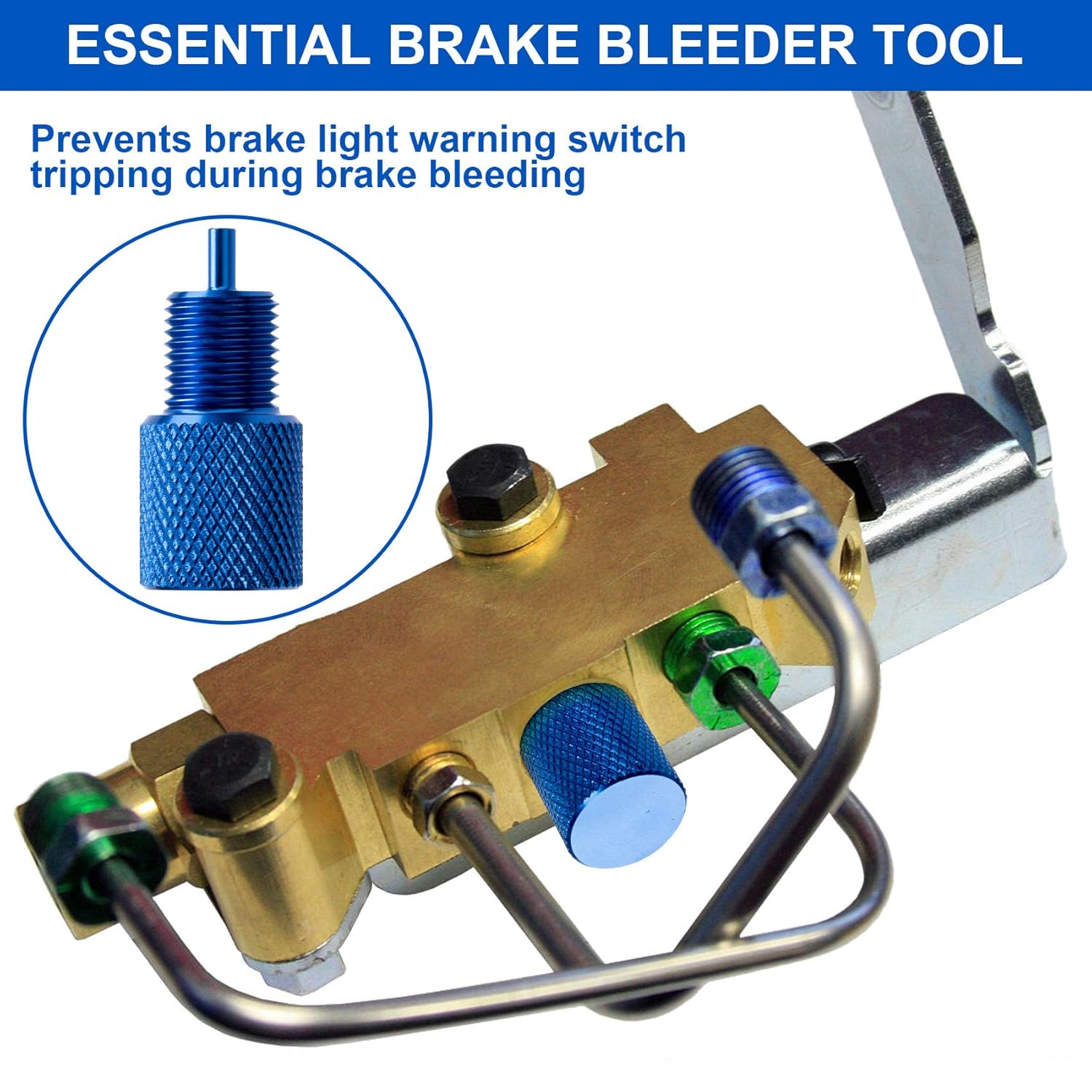 PAGOW 2 Pack Proportioning Valve Bleeder Tool, PV2 PV4 Disc/Drum Brake Proportioning Valve Bleeder Tool, for AC Delco 172-1353 172-1371 with Gms Street Rod Classic Car and Chevys Truck, Blue - 2Pcs image number 6