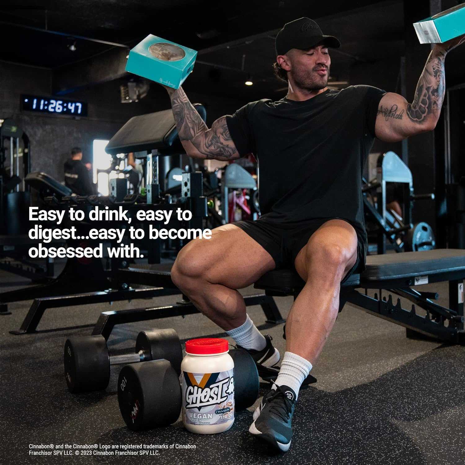 Ghost Cinnabon Vegan Protein Powder 989 G image number 2