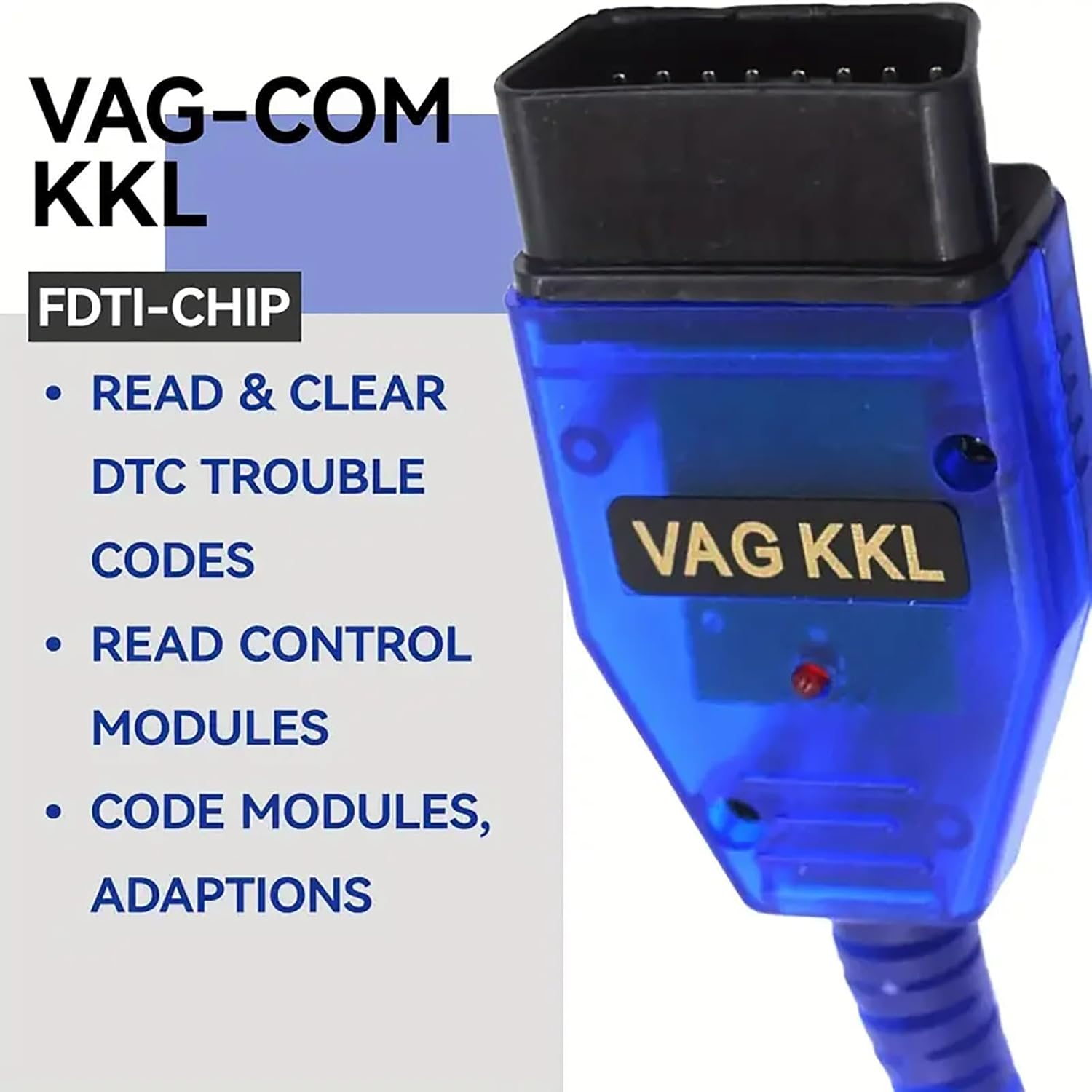 MAEZOE OBD2 KKL 409.1 VAG-COM USB Cable FTDI FT232RL Chip, Auto Scanner Tool for Skoda, VW and Seat image number 6