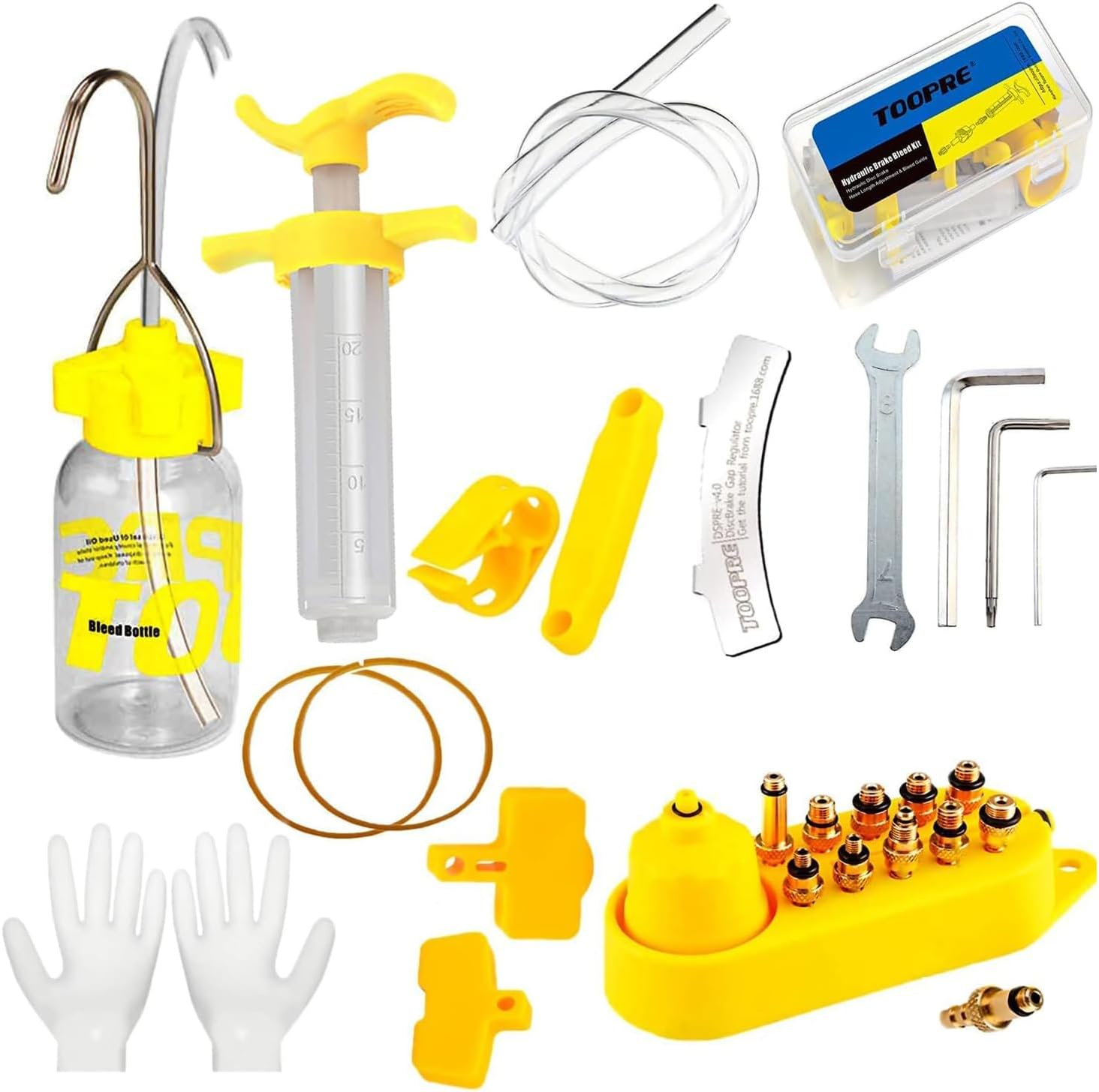 YUENTOEN Hydraulic Bike Bicycle Oil Disc Brake Bleed Kit Tool, Mountain Bike Brake Change Hydraulic Kit for Shimano, Magura, Tektro, Sram Series image number 4