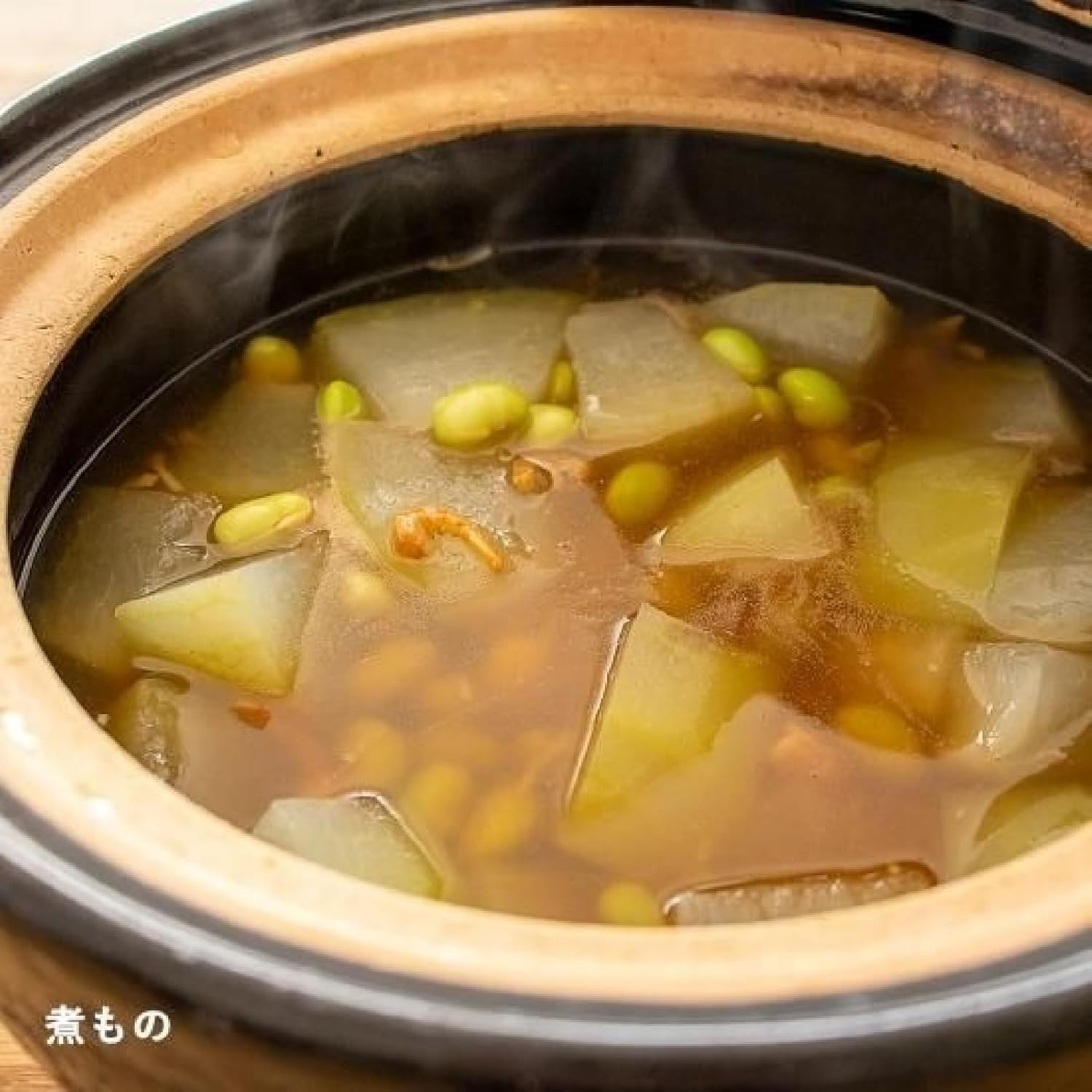 Nagatani Seitou ACT-01 Hase-En Kamado-San Earthenware Pot for Rice, 3 Cuisines, Made in Japan (With Rice Spoon, Recipe) Diameter 9.4 X Height 7.1 Inches (24 X 18 Cm), Heat Retention, Prevents Spills, image number 5