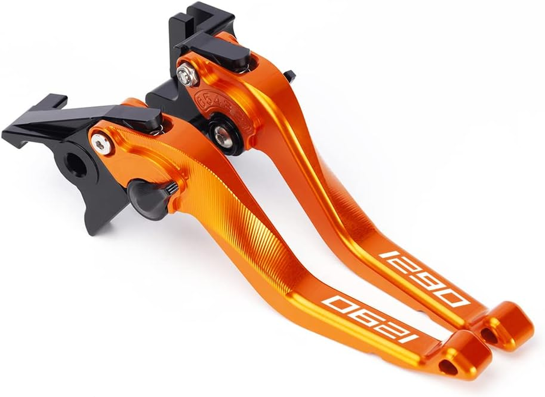 Modeer for KTM Super Adventure 1290 S/T/R 2015-2020 Motorcycle Aluminum Shorty Brake Clutch Levers 1290 Super Adventure Super Adv 1290 Accessories (Orange)