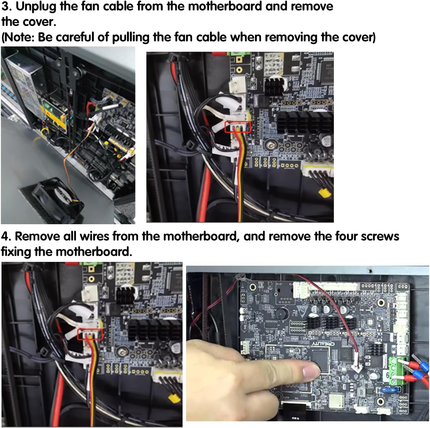 Creality K1 Motherboard/Silent Mainboard 3D Printer Silent Mainboard, Mainboard Kit_Cr4Cu220812S12_32_Tmc2209_X2000E - Creality K1 Max Silent Mainboard image number 5