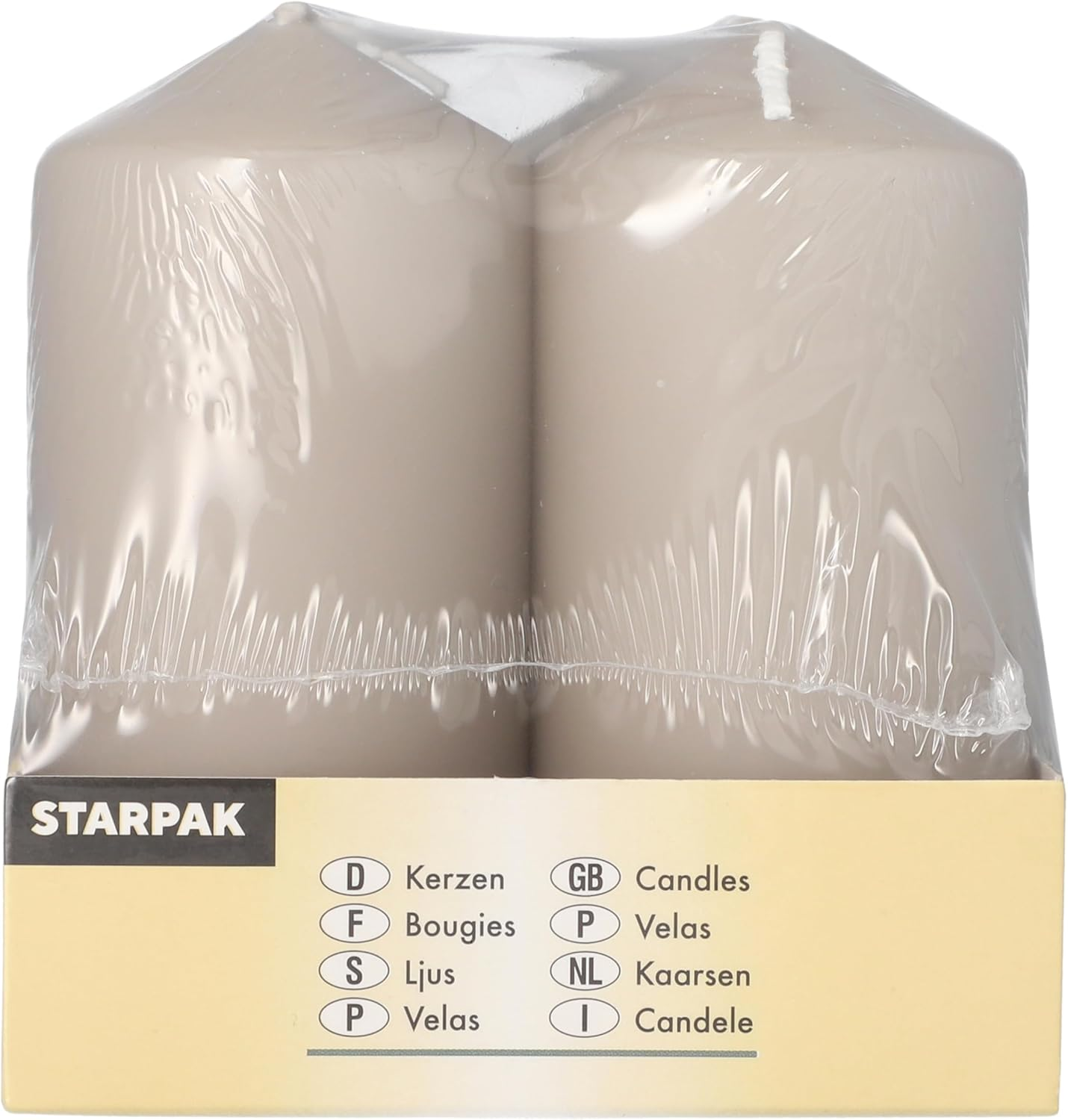 8 Pillar Candles Diameter 47 Mm 100 Mm Greige