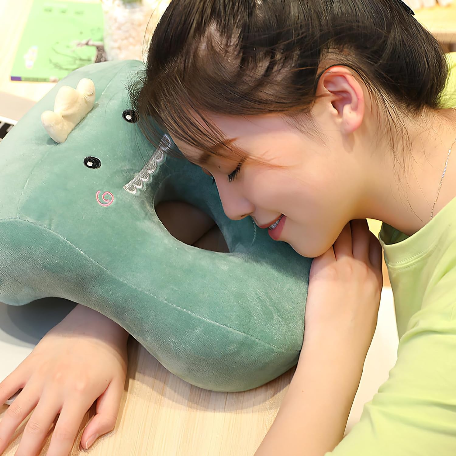 Healeved Piercing Pillow Comfortable Sleep Pillow Ear Piercing Pillow with Ear Hole Wear-Resistant Ear Pillow Donut Pillow image number 5