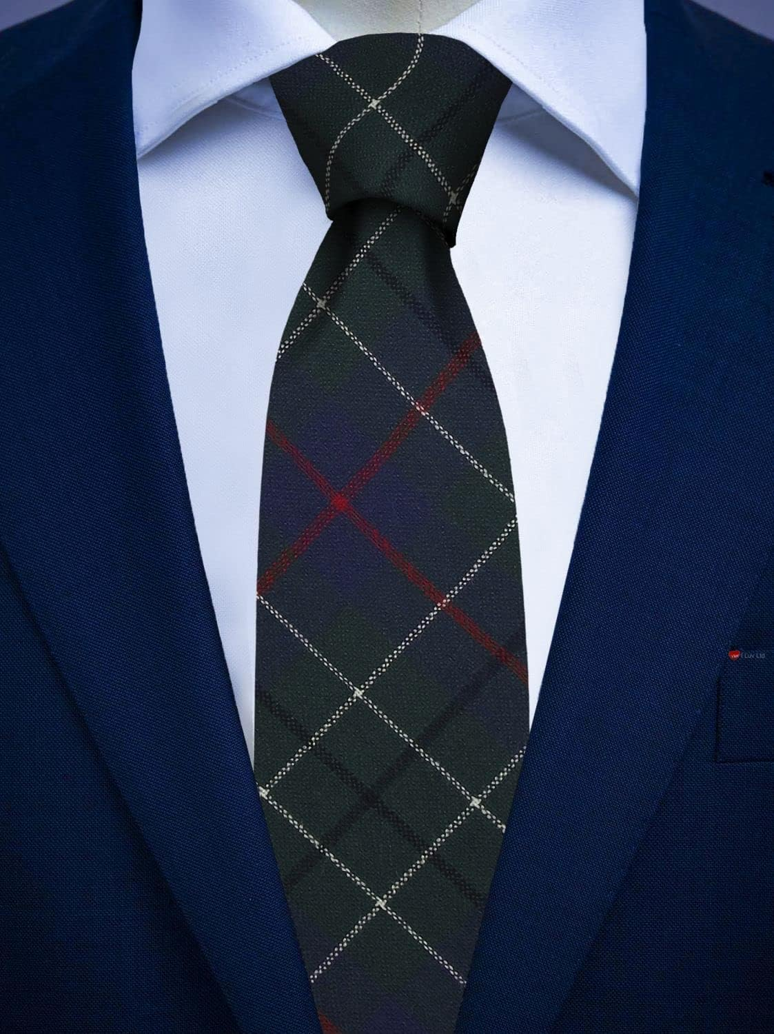 Mens All Wool Tie Woven and Made in Scotland in Duncan Modern Tartan image number 2