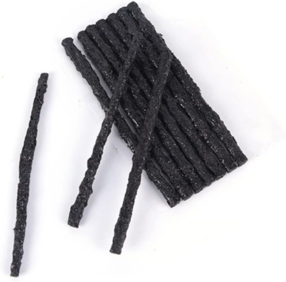 CTIRCHIU Car Tubeless Seal Strip Tire Repair Tool 30Pcs 100X3.5Mm Black Vacuum Wheel Seal Tape for Automotive Tyre Puncture Fixing