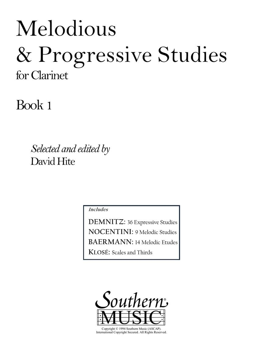 Southern Music Co. Melodious and Progressive Studies Book 1: Clarinet image number 1