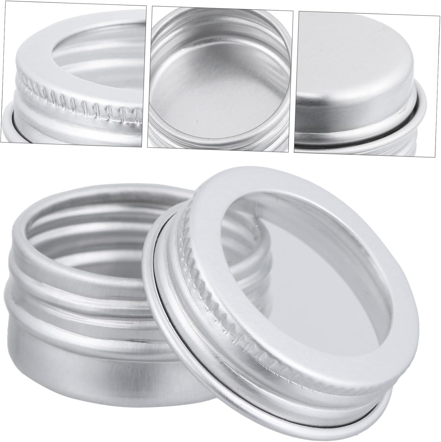 LIFKOME Screw Lid Aluminum Jar 15Pcs 5Ml Cosmetic Cream Containers Refillable Aluminium Makeup Sample Storage Packaging for Skincare image number 1