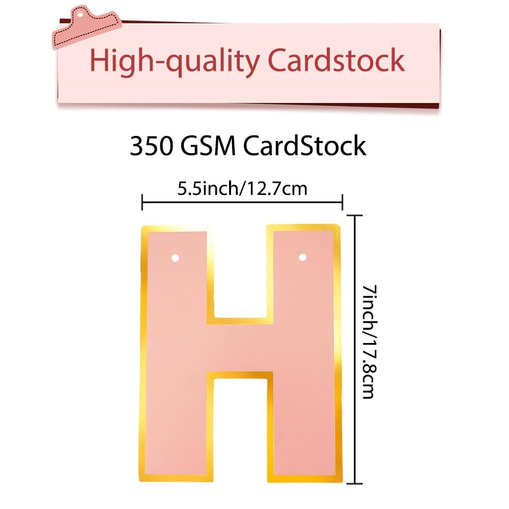 Happy Birthday Banner - 9Ft Pastel Macaron Letter Garland, Pre-Strung No Assembly Party Decor for Women, Men, Adults Celebration, Reusable Wall Hanging Backdrop for Birthday Parties & Special Events