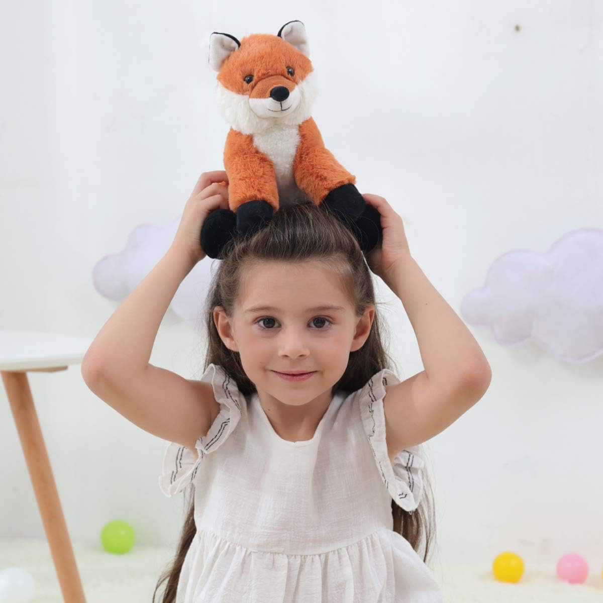 Apricot Lamb Toys Plush Fox Stuffed Animal Soft Cuddly Perfect for Girls Boys (Yellow Fox, 9 Inches) image number 2
