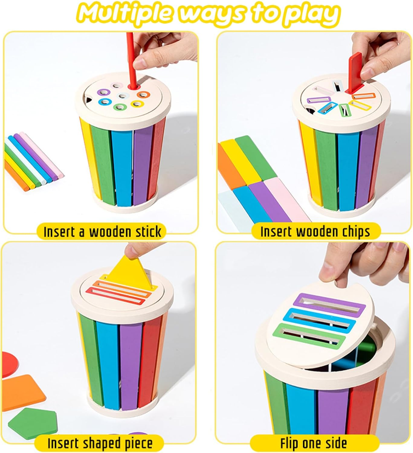 Shape&Colour Sorting and Matching Game for Toddlers,Montessori Toys for 1 2 3 Years Old Boys Girls,Baby Birthday Gifts for 1-2-3 Year Olds Boys Girls image number 5