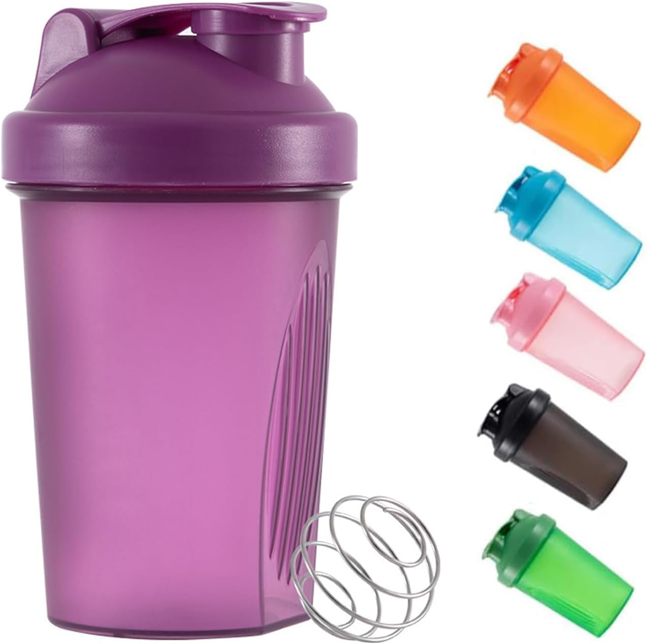 Shaker Bottle for Protein Powder 400 Ml with Mixball Non-Leak Cap for Fitness Sports Gym Supplement (Black)