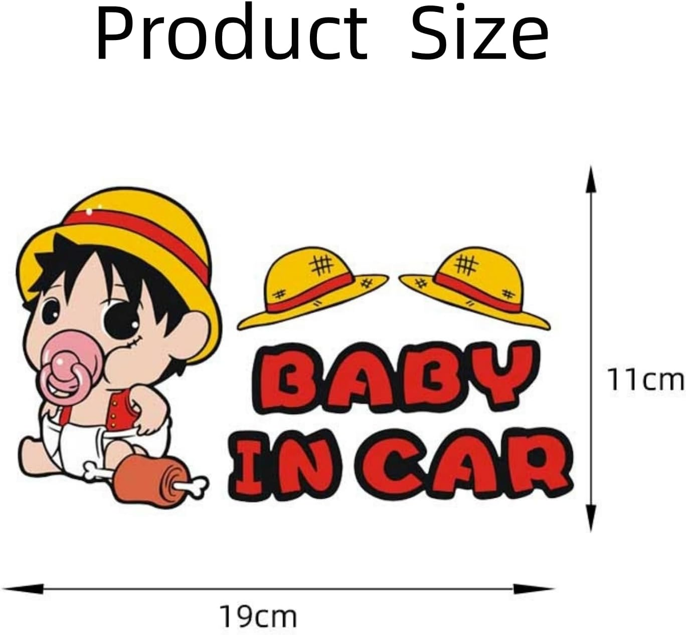 Baby on Board Car Sticker - Weatherproof Vinyl Decal for Car Bumper, Window, and Trunk - Cute Baby Graphic Design - Long Lasting & Waterproof