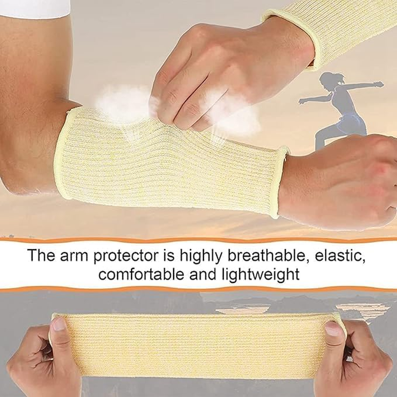 AUJING 4 Pair Arm Protection Sleeves, Cut Resistant Sleeves, Bruising Arm Guards, Forearm Arm Protectors, Gardening Sleeves, Safety Armband for Garden Kitchen Cooking image number 3