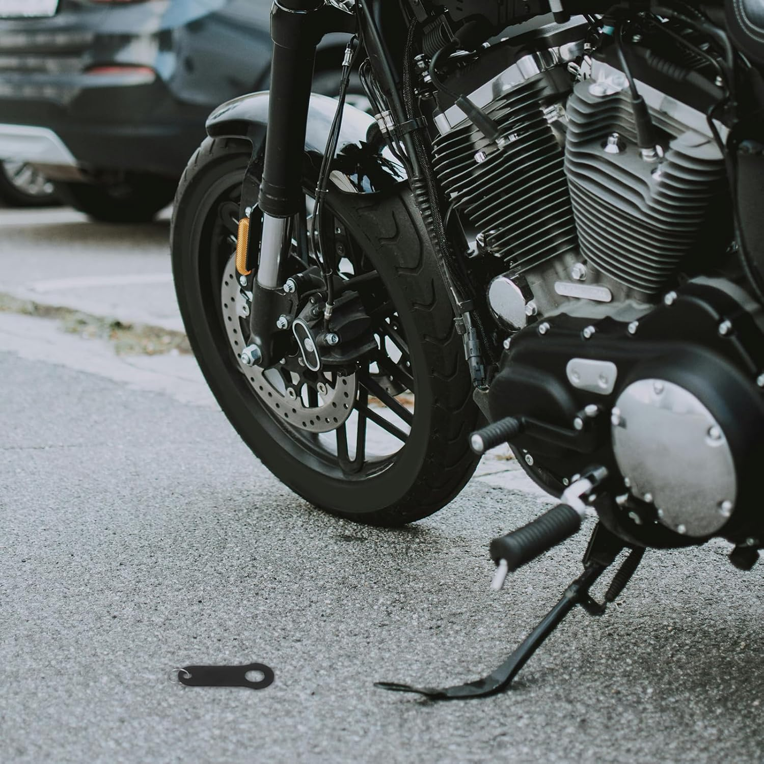 Gatuida Stainless Steel Motorcycle Bell Accessories with Split Ring Keyring Brushed Polished Finish 2.4 Inch Guardian Luck Riding Bell for Safe Motorcycle Riding image number 4