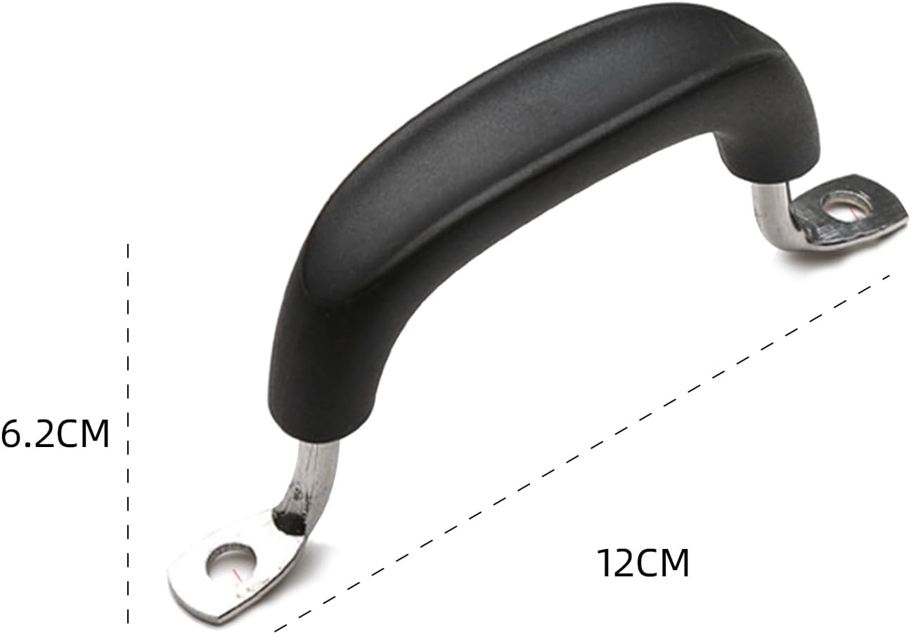 Lyfengdeam 2 Pcs Pot Side Handle Replacement, Black, 12X6.2Cm, Universal Cookware Lid Handle, Easy to Install & Clean, Durable & Strong, Suitable for Pressure Cooker, Steamer, Stockpot image number 2