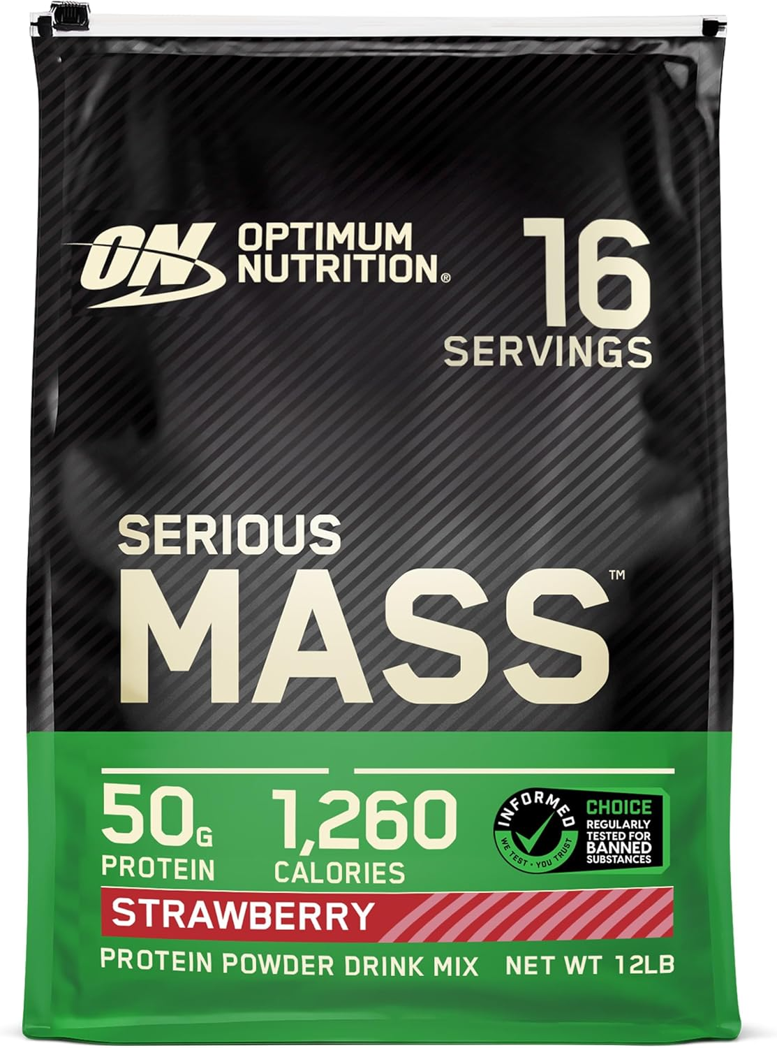 Optimum Nutrition Serious Mass Gainer Protein Powder, Strawberry, 12 Pound image number 6