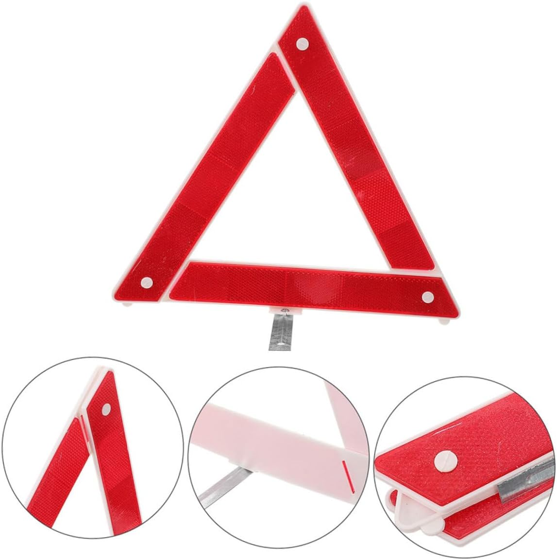 2Pcs Foldable Car Warning Triangle Safety Reflective Sign for Roadside Emergency Use Material High Visibility for Car and Heavy Vehicle image number 4