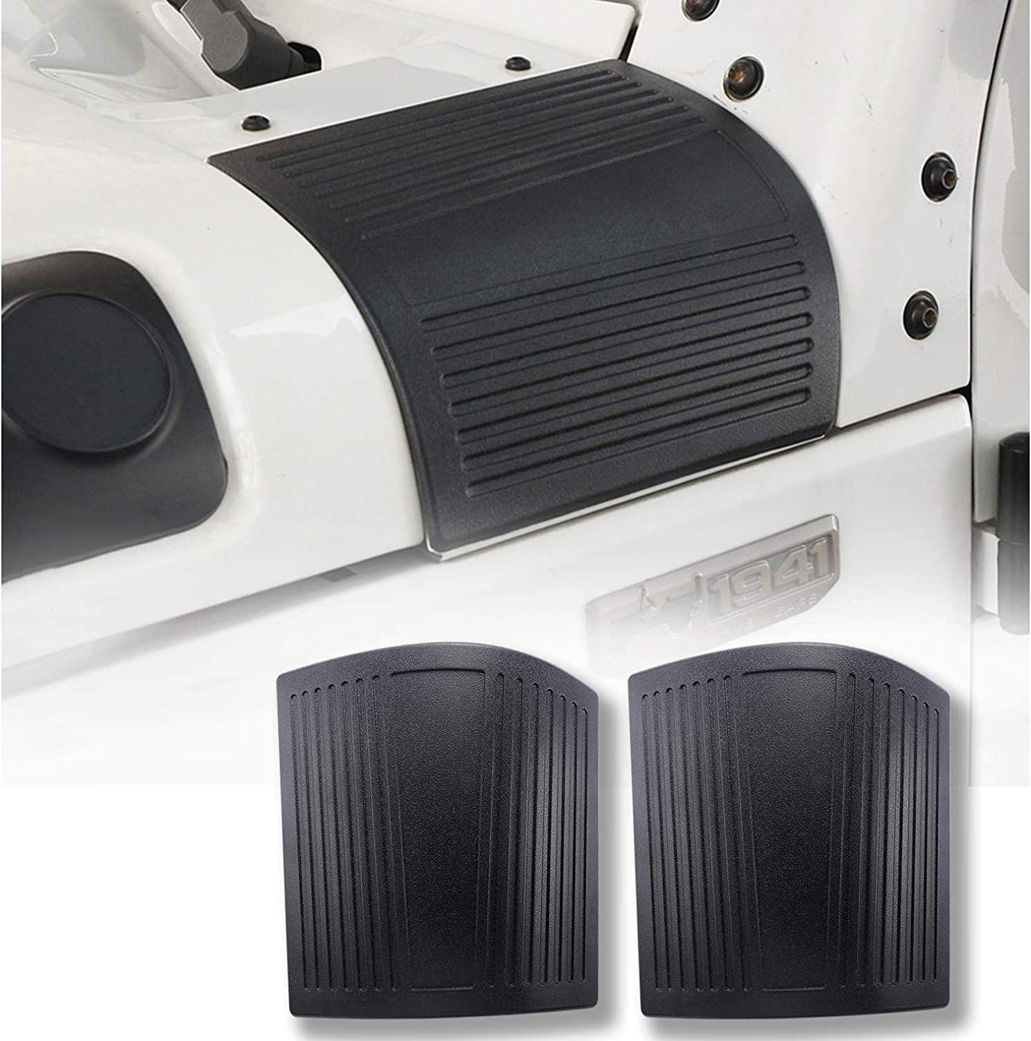 Opar Matte Black Cowl Body Armor for 2007-2018 Jeep JK Wrangler & Unlimited - Pair image number 4