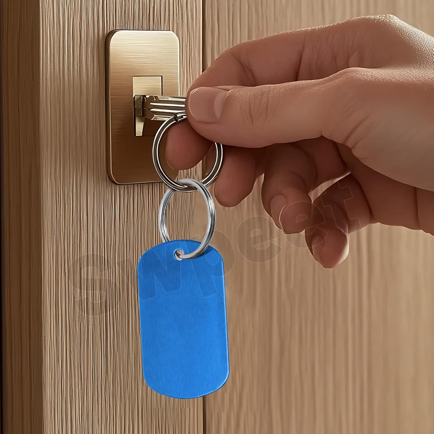 Swpeet 40Pcs 10 Colors 35Mm/ 1.37" round Aluminum Blank Tags with Key Ring Assortment Kit, Engraving Stamping Blank Tags Pet ID Tag for Pendant Decoration, DIY Keychains and Pets Tag Project image number 3