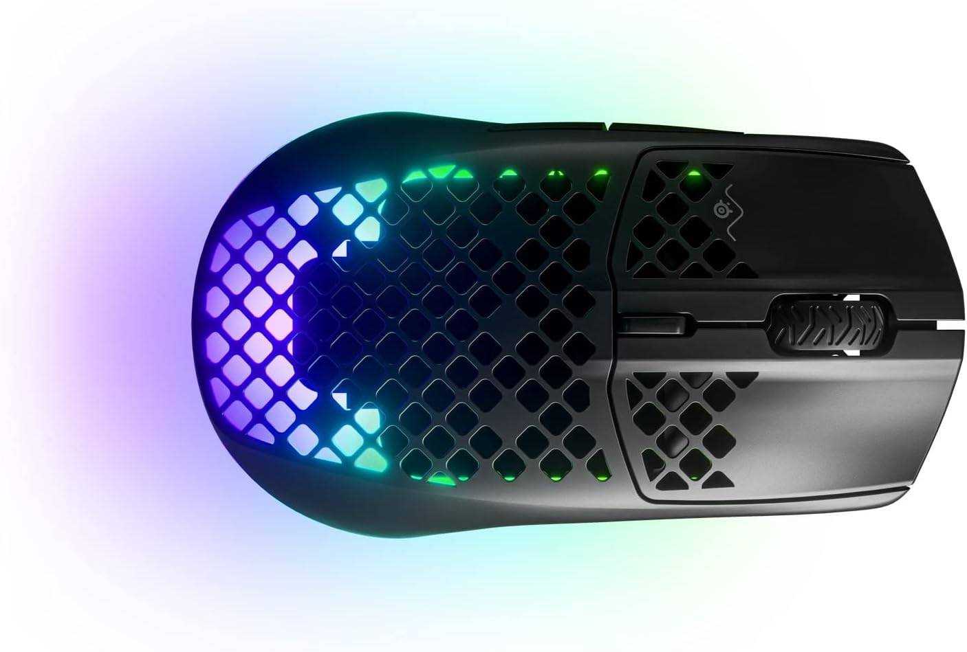 Steelseries Aerox 3 Wireless Onyx 6-Button 68G Gaming Mouse - 180 Hours Lag-Free - Fast-Charging 15Mins > 40 Hours - IP54 Water Resistant - 18K CPI Optical Sensor - Prism 3-Zone RGB Illumination