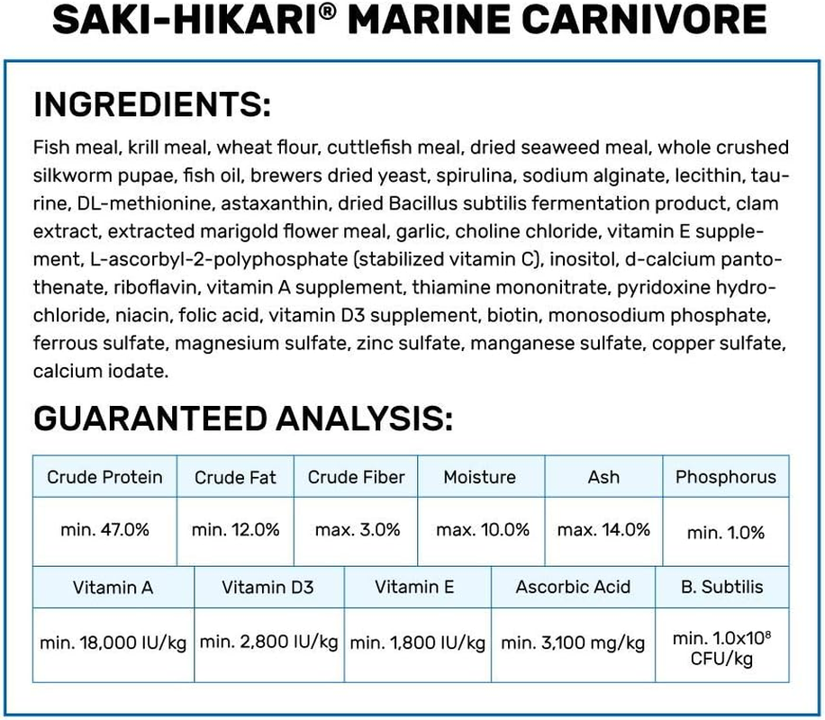 Hikari 042220 Carnivore Medium Sinking Pellets Marine Fish Food, One Size image number 3